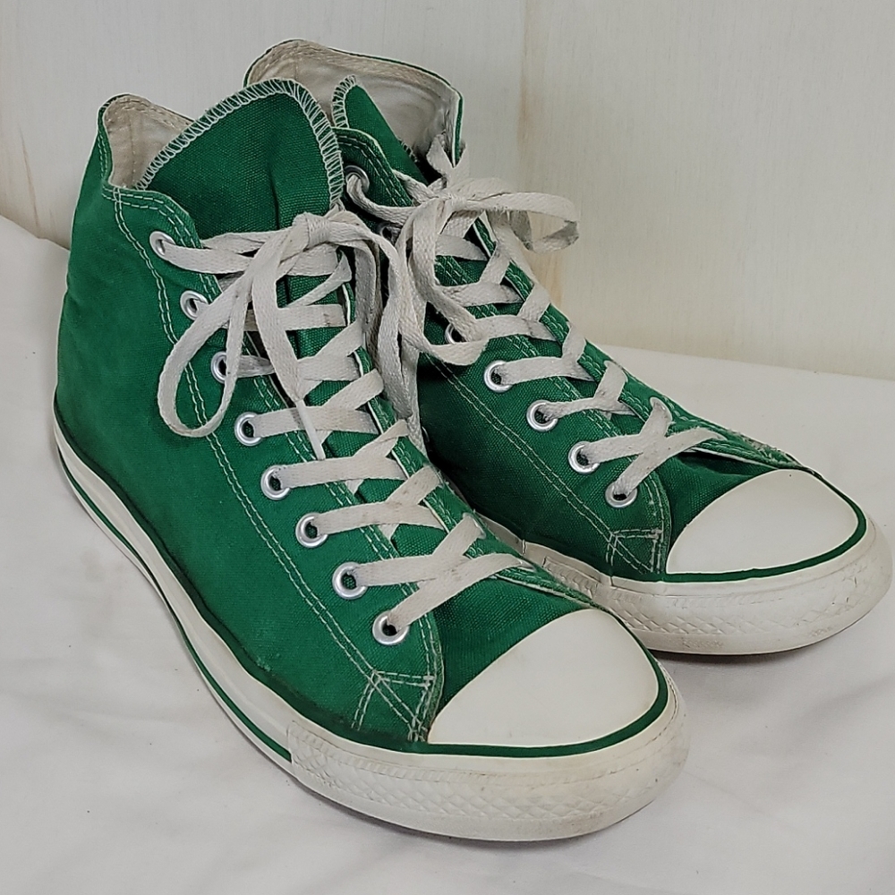 Green Converse High Tops, Size 11